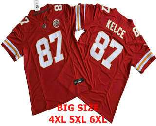 Mens Kansas City Chiefs #87 Travis Kelce Red FUSE Limited Vapor Stitched Jersey->->NFL Jersey